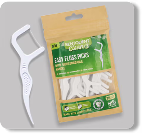 Interdental pick  The complete way to floss