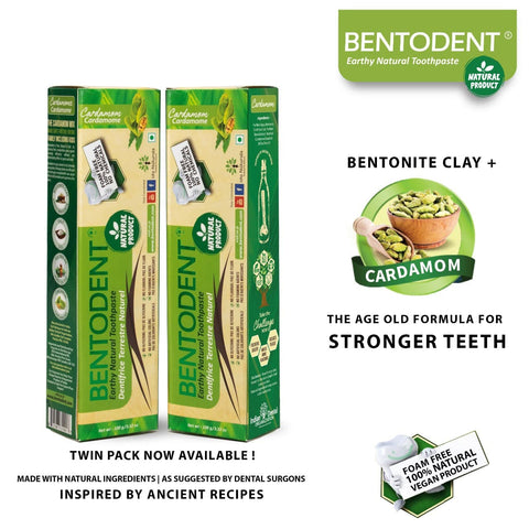 Bentodent Cardamom Toothpaste (Twin Pack) - bentodent x idonaturals