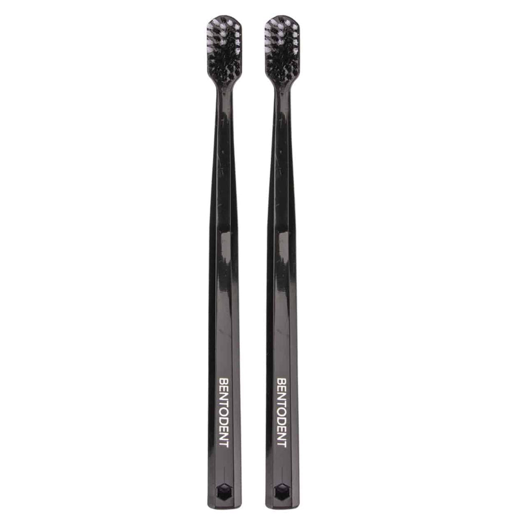 Bio Black Adult Biodegradable Toothbrush - Soft (Pack of 2) - bentodent x idonaturals