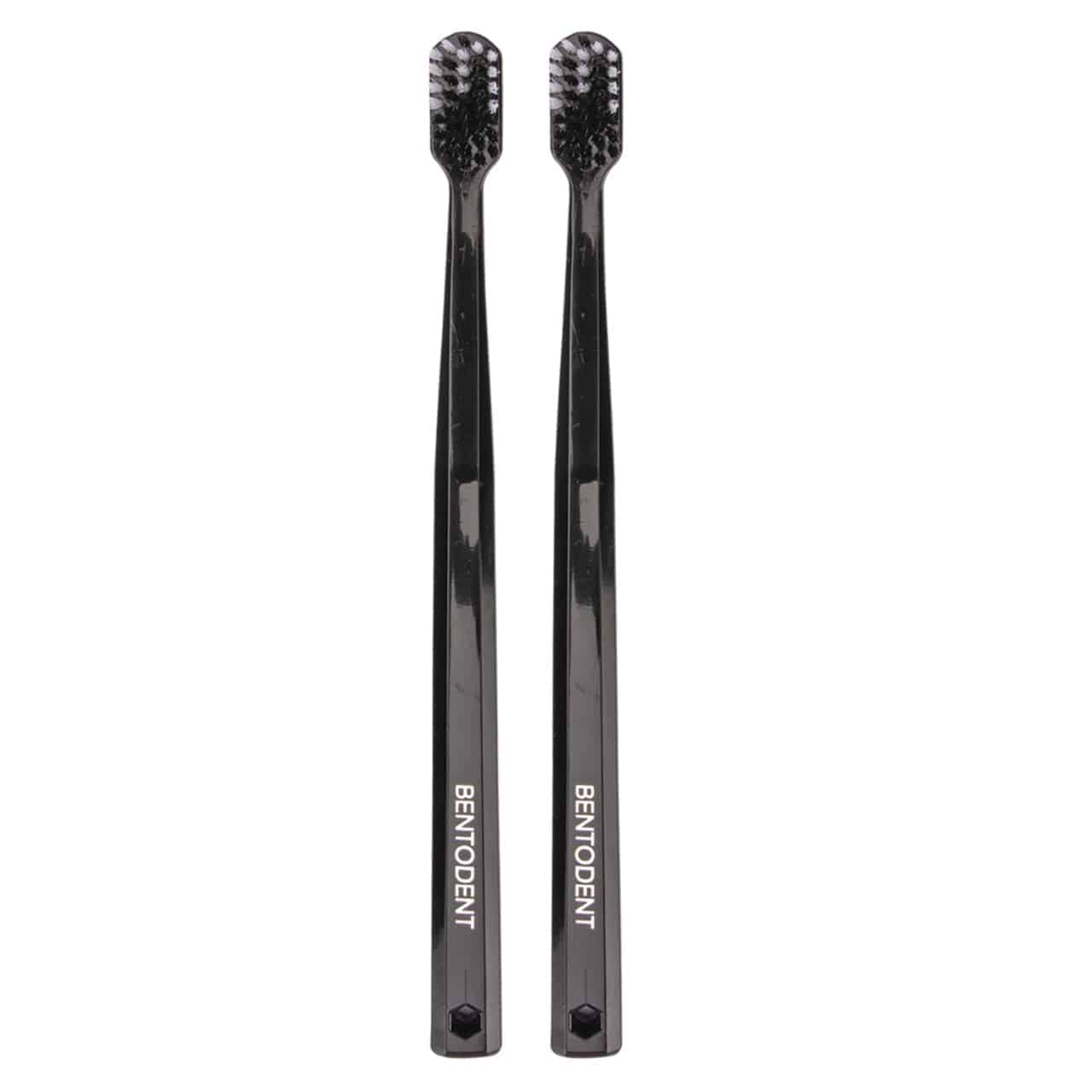 Bio Black Adult Biodegradable Toothbrush - Soft (Pack of 2) - bentodent x idonaturals