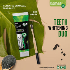 Teeth Whitening Duo - Charcoal toothpaste & Charcoal toothbrush - Indian Dental Organization