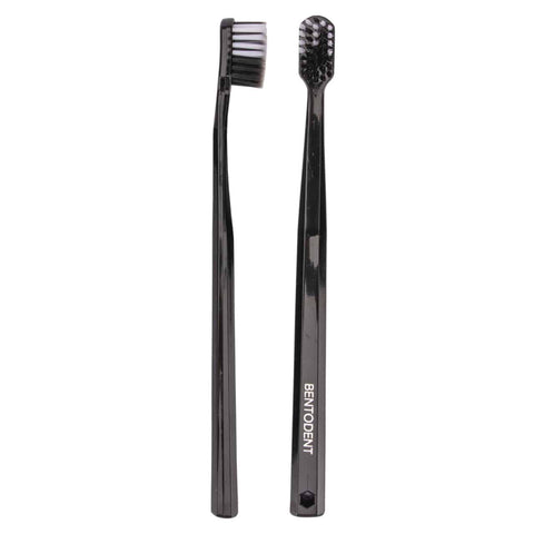 Bio Black Adult Biodegradable Toothbrush - Soft (Pack of 2) - bentodent x idonaturals